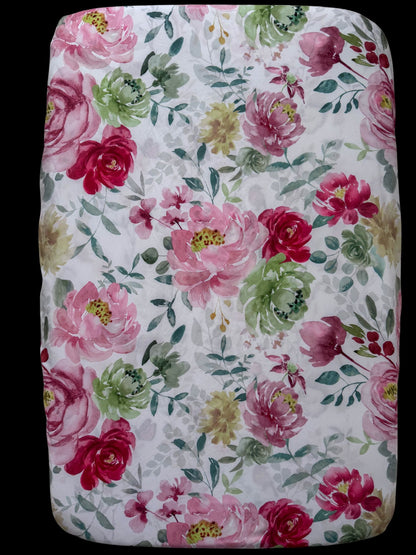 Mini Crib Floral Fitted Sheet