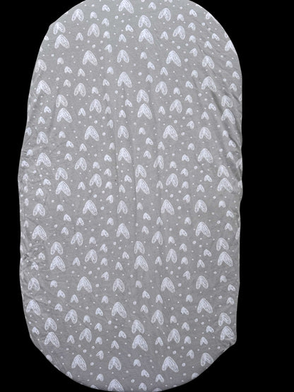 Biloban Fitted Sheets Stars and Hearts for Halo Bassinet or Swivel Sleeper