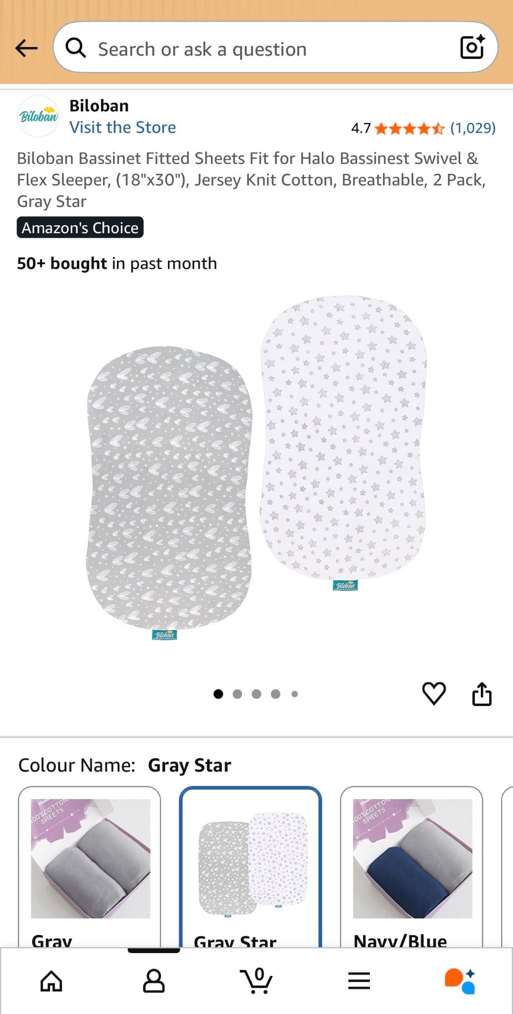 Biloban Fitted Sheets Stars and Hearts for Halo Bassinet or Swivel Sleeper