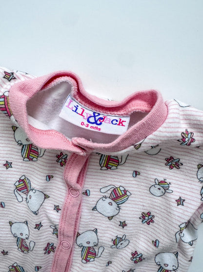 5 pretty cotton sleepers for a baby girl , Kids 3 Month (0-3M)
