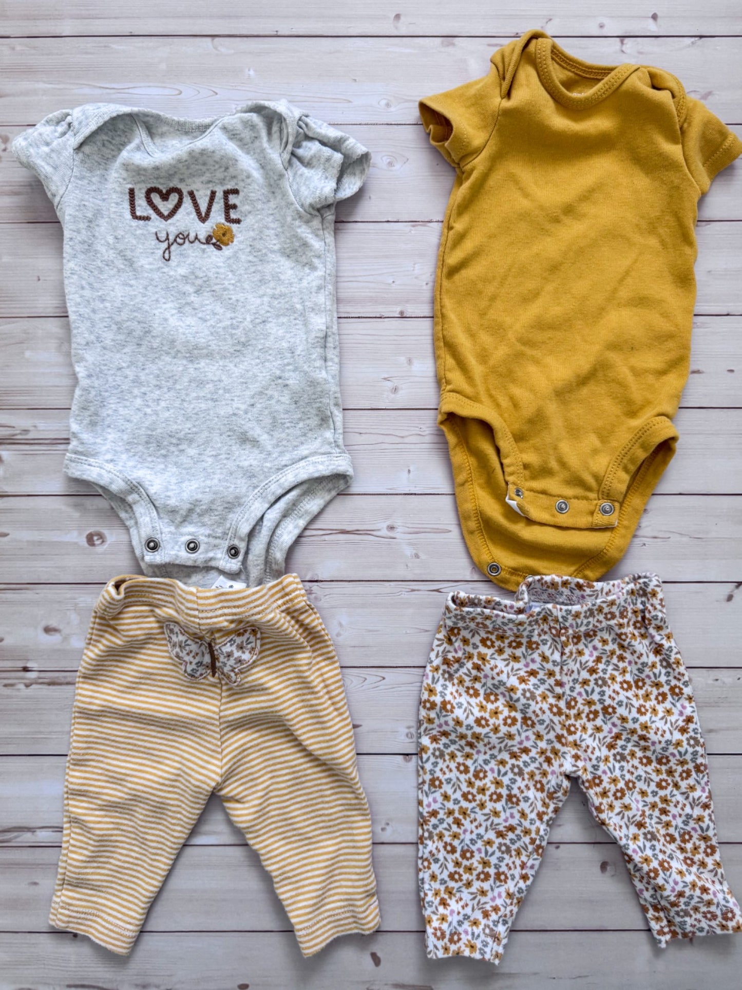 Summer garden / butterflies & flowers outfits , Kids 3 Month (0-3M)
