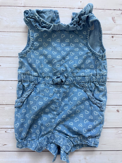 Denim Hearts Romper & long-Sleeve bodysuits, Kids 3 Month (0-3M)