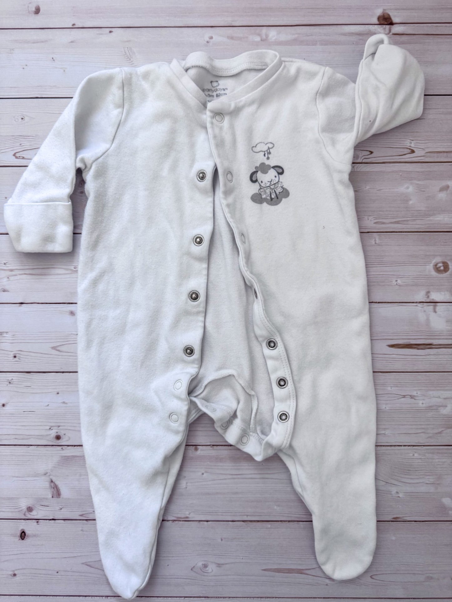4 little girls footed sleepers , Kids 3 Month (0-3M)