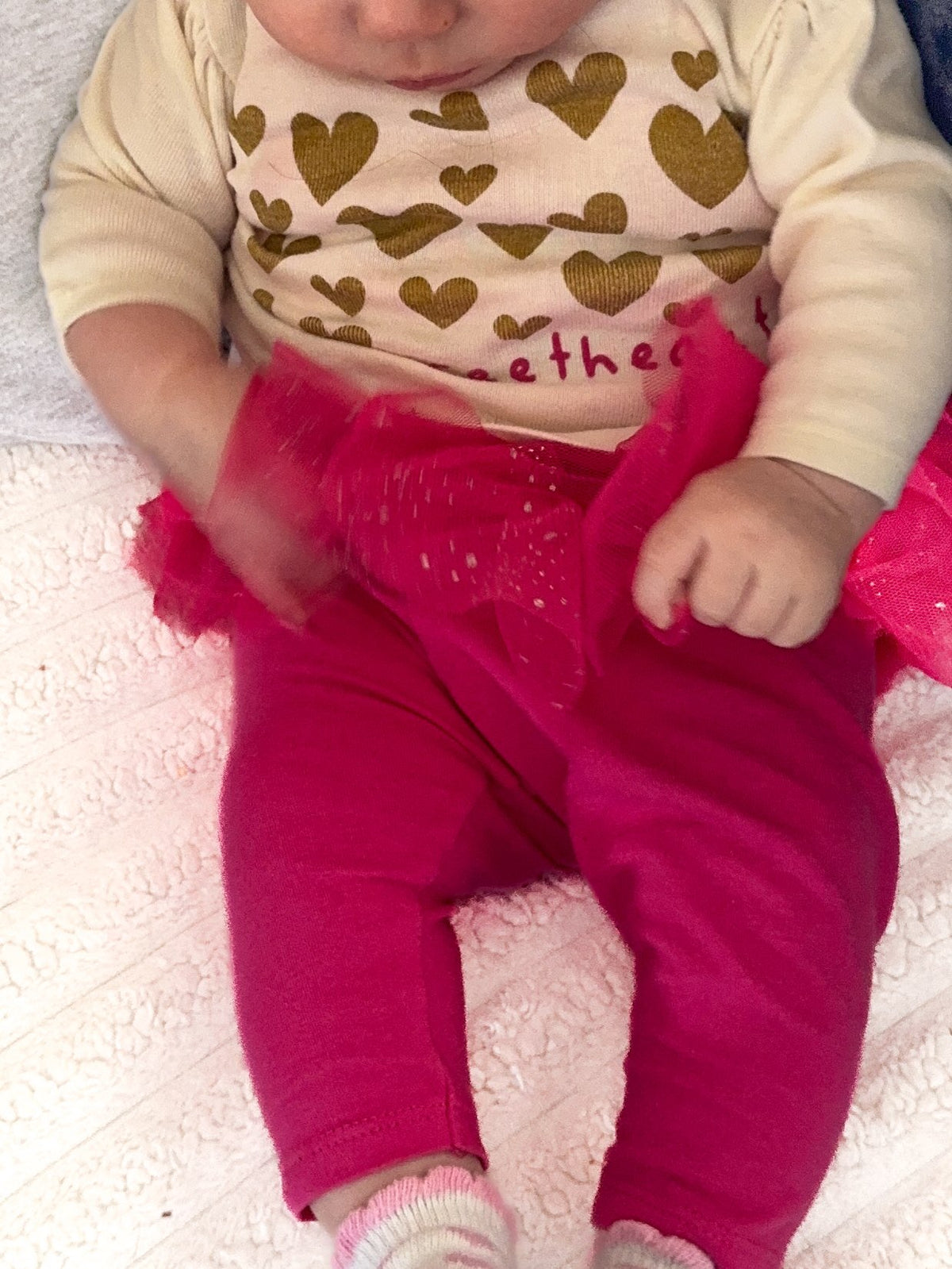 Sweetheart / Sweet hearts romper & pink tutu pants , Kids 3 Month (0-3M)
