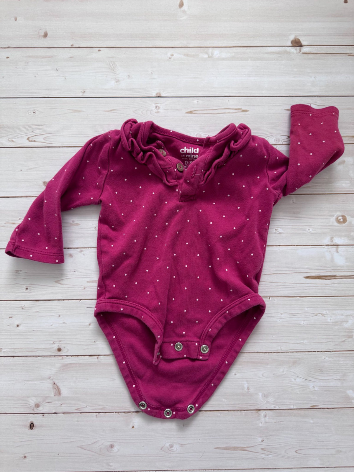 Moons (polka dots) and Stars long sleeve bodysuits, Kids 3 Month (0-3M)
