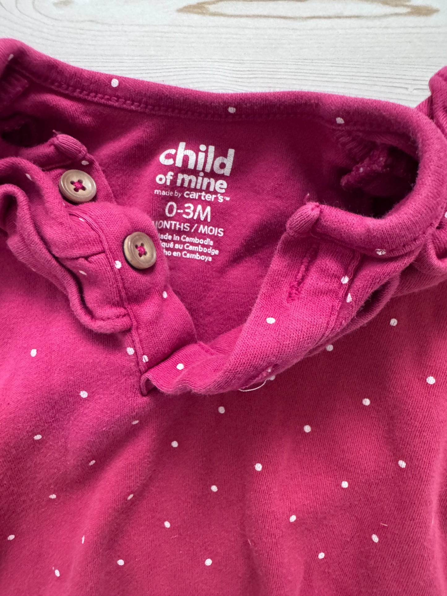 Moons (polka dots) and Stars long sleeve bodysuits, Kids 3 Month (0-3M)