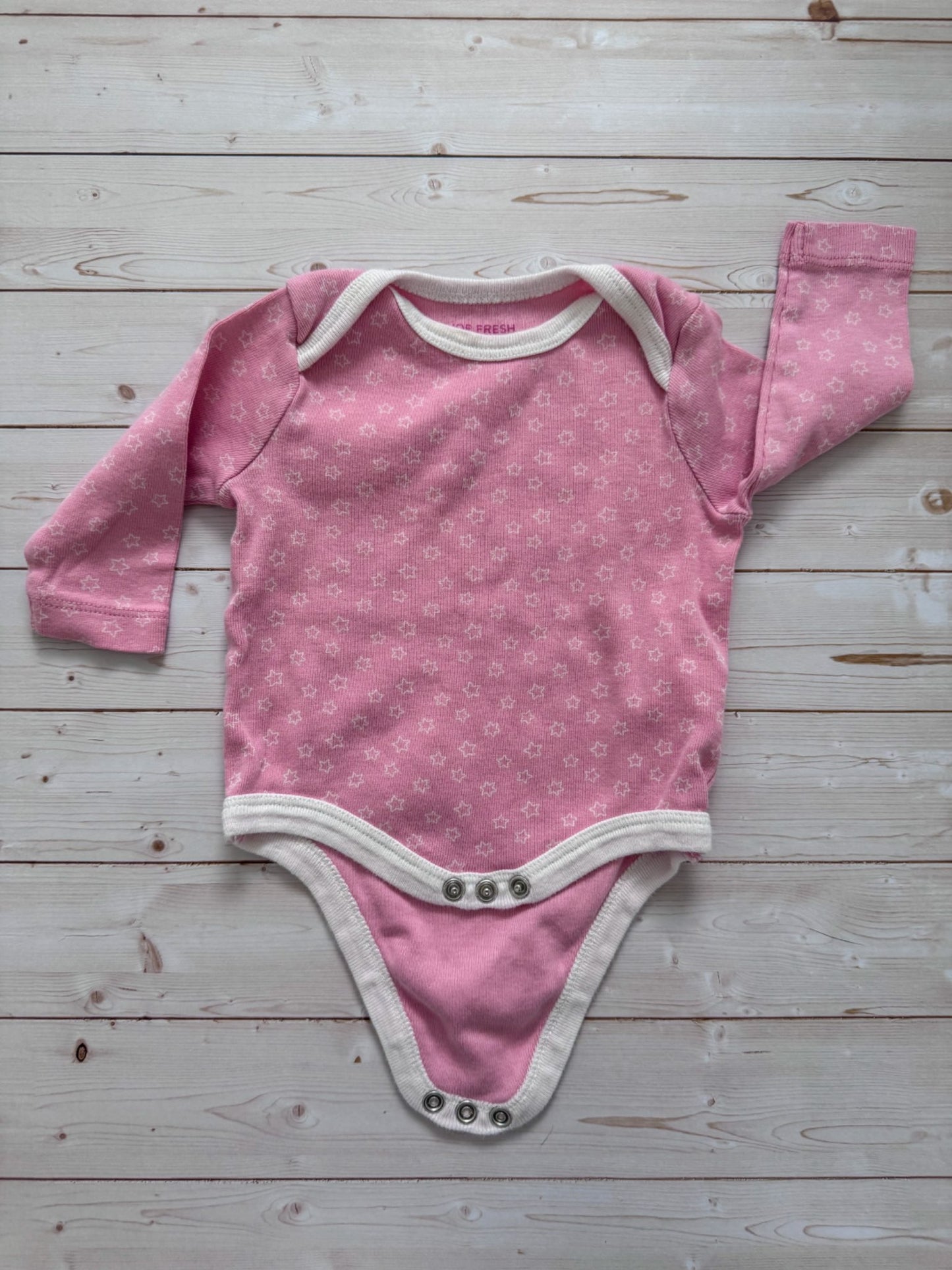 Moons (polka dots) and Stars long sleeve bodysuits, Kids 3 Month (0-3M)