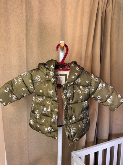 Pretty Floral Winter Jacket, Kids 6 Month (3-6M)