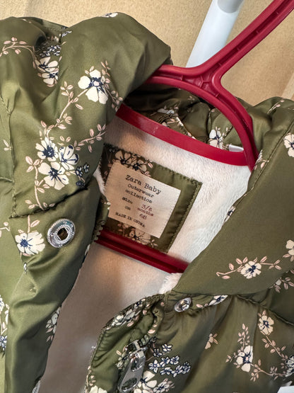 Pretty Floral Winter Jacket, Kids 6 Month (3-6M)