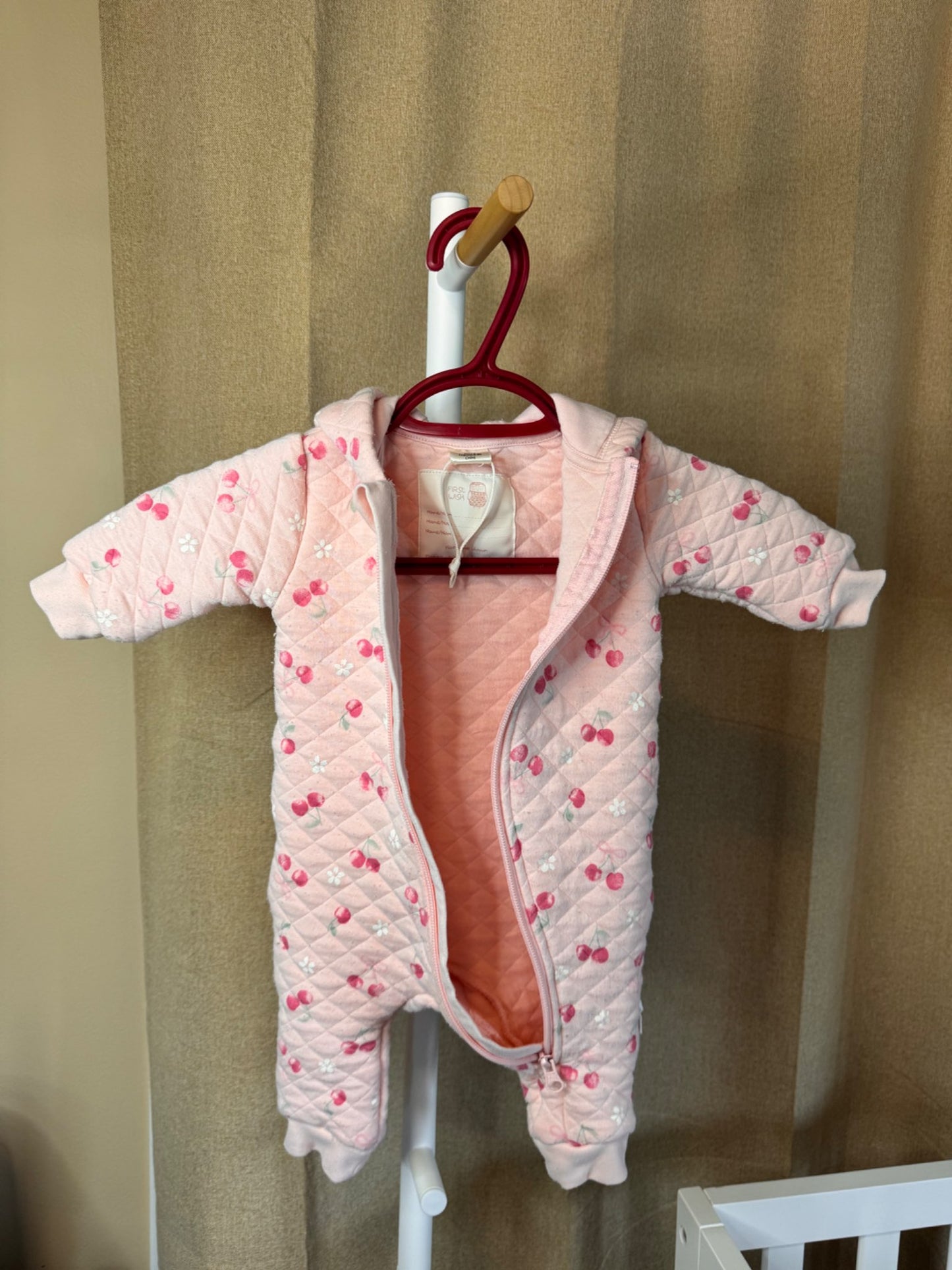 Cherry Print Make a Wish Outdoor One Piece, Kids 6 Month (3-6M)