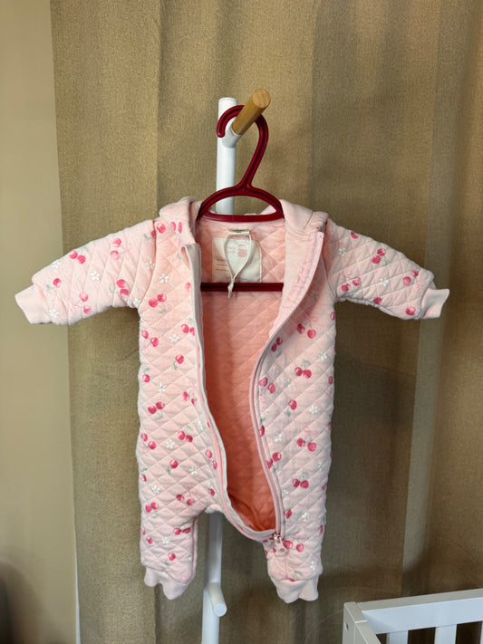 Cherry Print Make a Wish Outdoor One Piece, Kids 6 Month (3-6M)