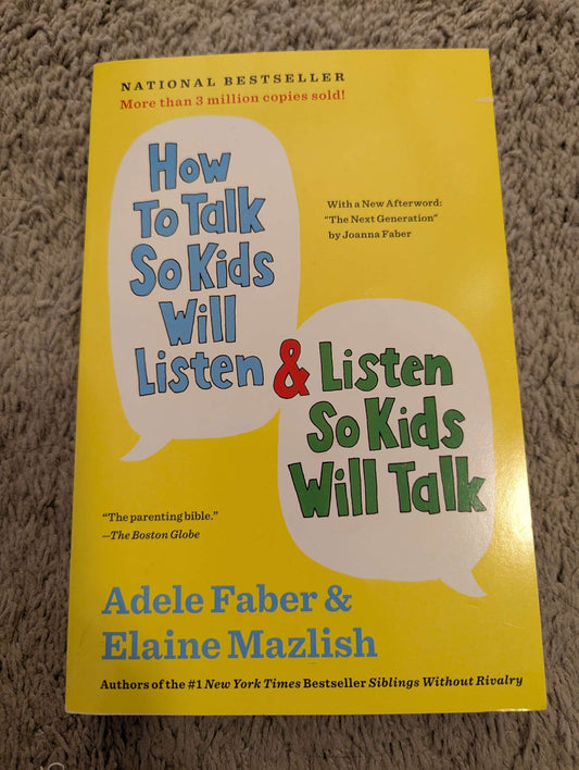 How to Talk so kids will listen book