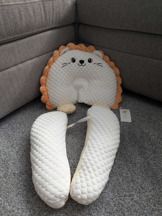 baby pillow with side sleep positioner bolsters