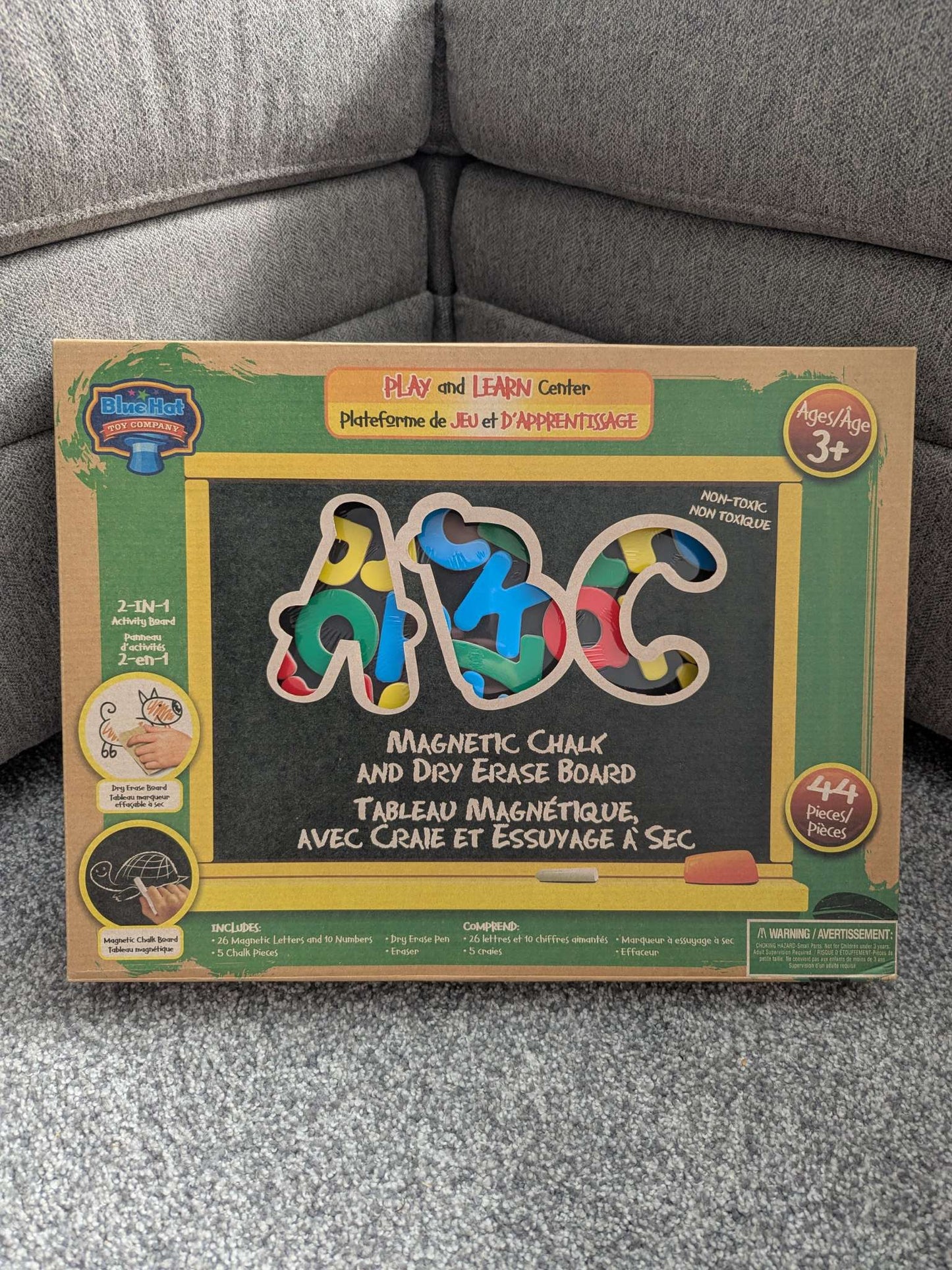 Play and Learn Center: Magnetic Chalk and Dry Erase Board