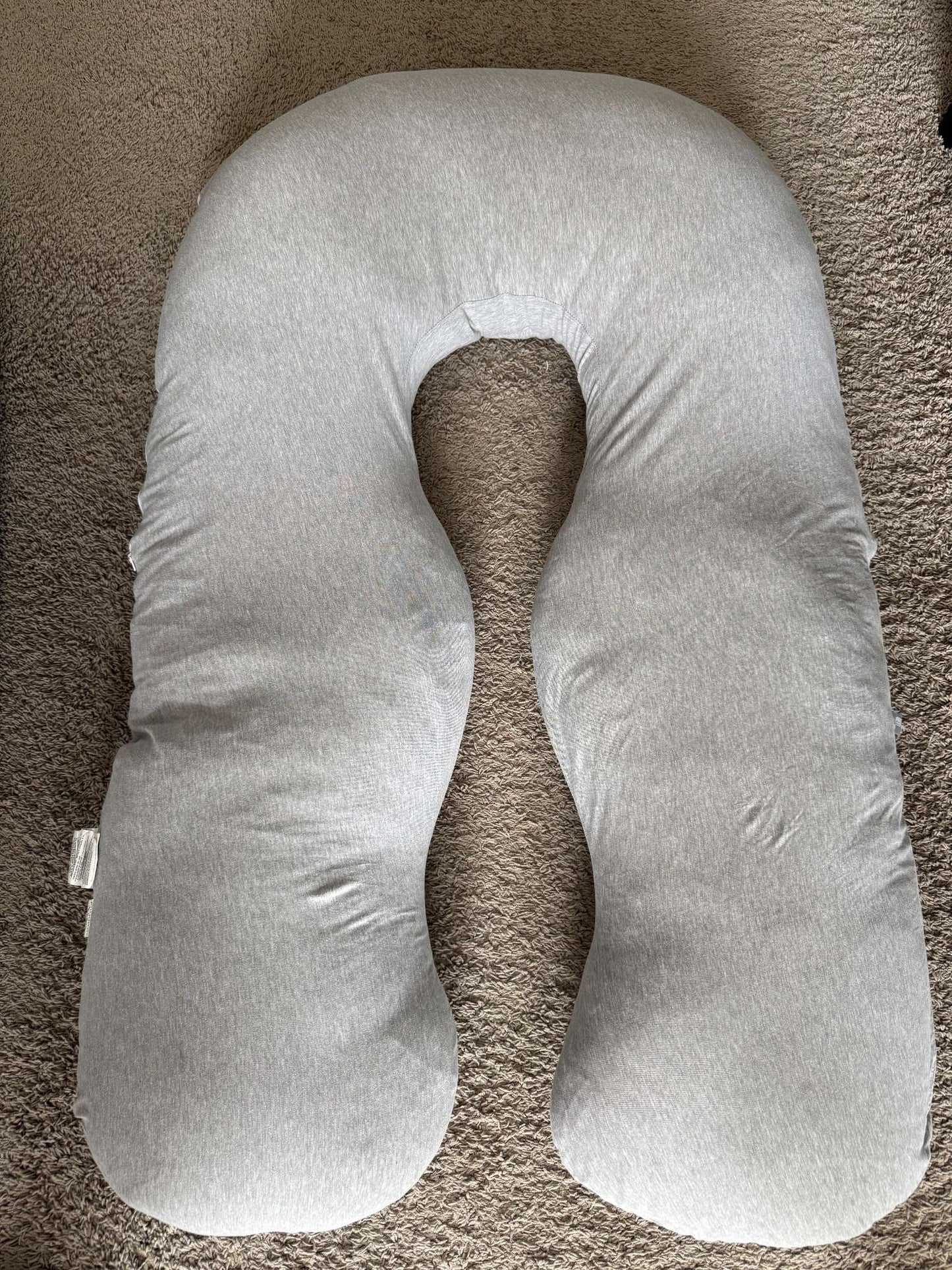 Leachco U-Shaped Back 'n Belly Pregnancy Pillow (Grey), VGUC, MSRP $110