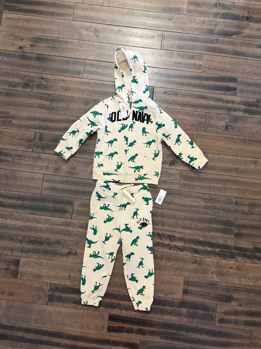 Old navy dinosaur sweat suit, Kids 2T