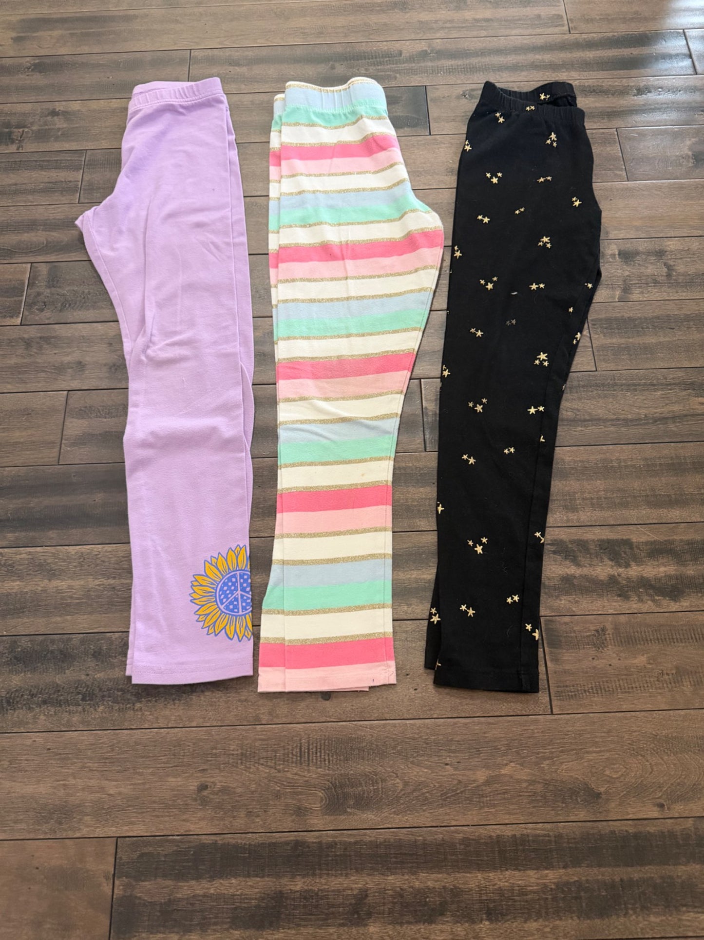3 pairs of girls leggings , Kids 10