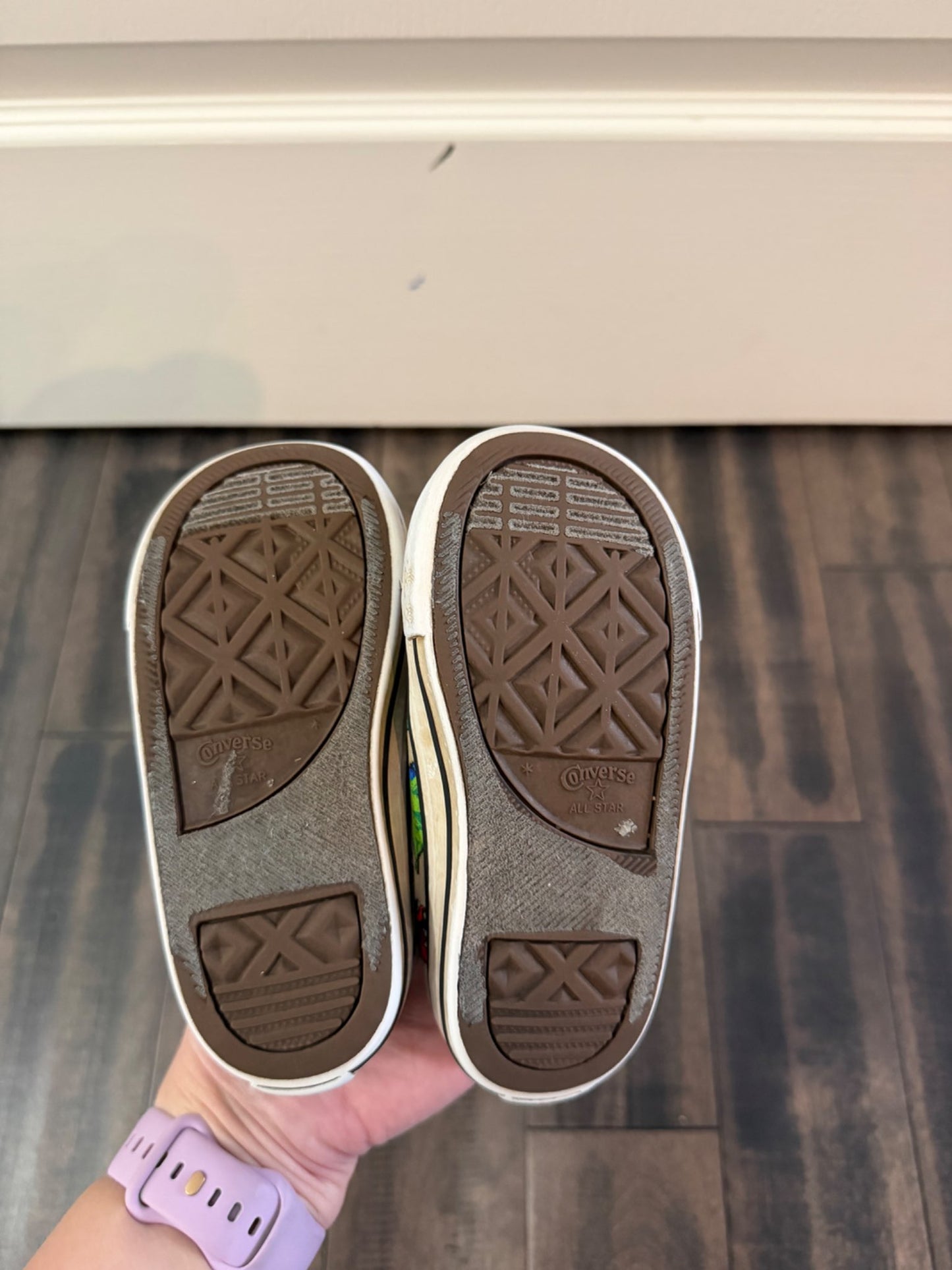 Dinosaur converse shoes, Shoes 7 (Walkers:12-24 mth)