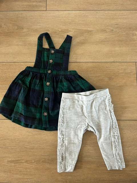 Old Navy Plaid Dress and Pants 3-6m, Kids 6 Month (3-6M)