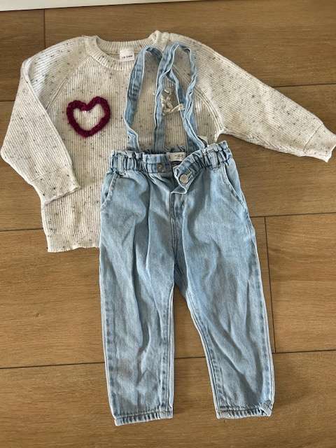 Zara Overall and Sweater 18-24m, Kids 24 Month (18-24M)