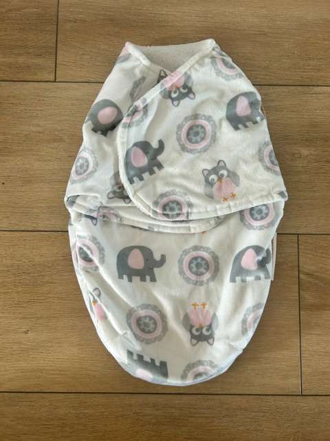 Girls Elephant Winter Swaddle, 0-3 Months (Newborn)