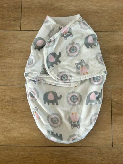 Girls Elephant Winter Swaddle, 0-3 Months (Newborn)