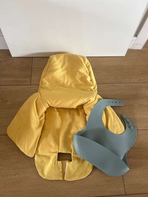 Ikea highchair cover and Silicone Bib