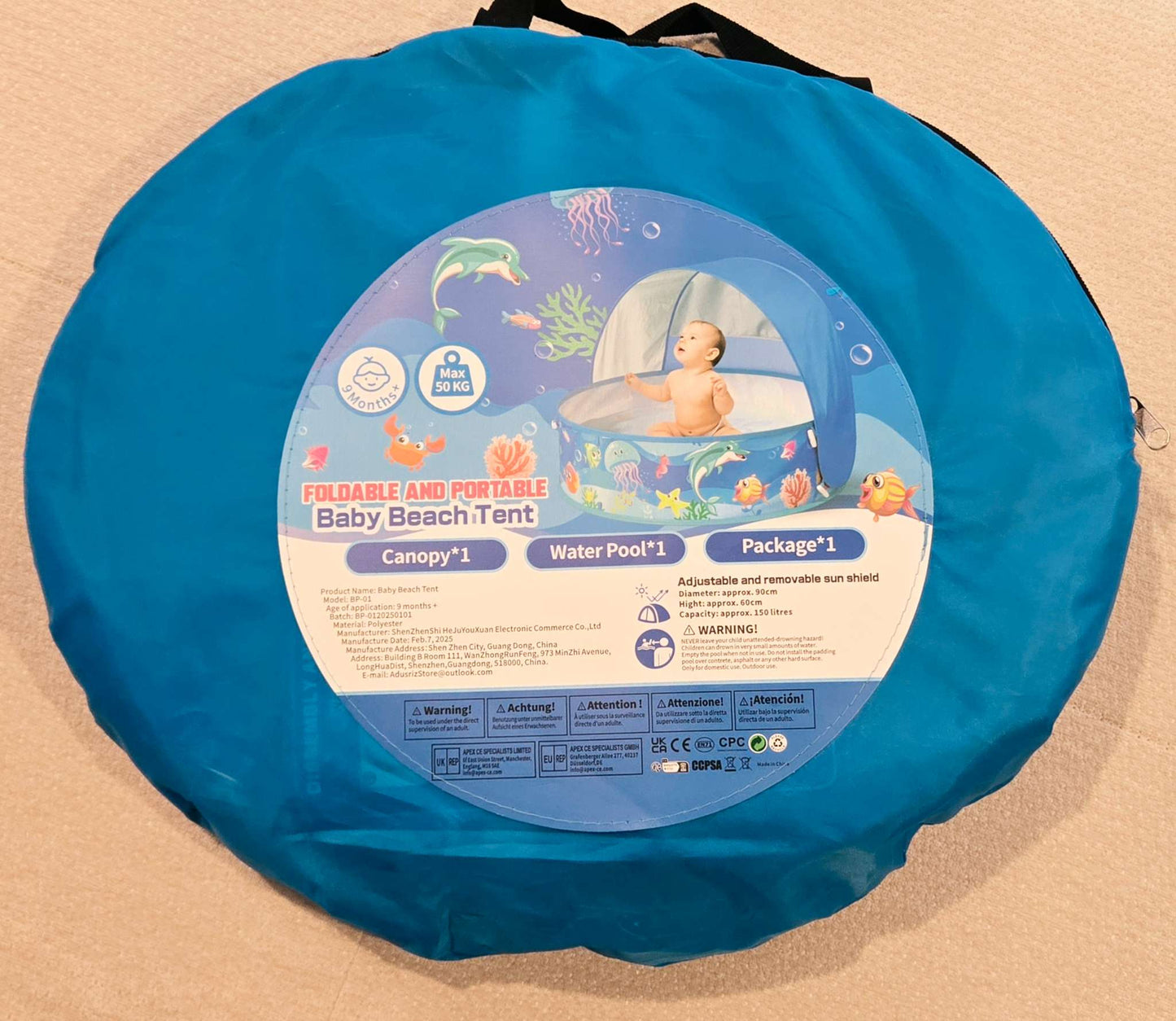 4-in-1 Pop up Baby Pool, Brand New, MSRP $46.99