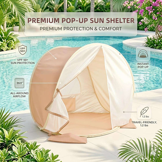 Pop-up Sunshade Beach Tent, Brand New in Box, MSRP $54.99