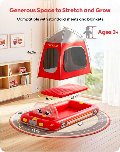Fire Truck Inflatable Kid's Mattress, QPAU, NWT, MSRP $79.99