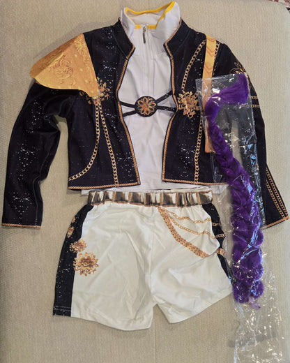 KPop Rumi Costume with Purple Braid Hair Extension, Brand New, MSRP $59.49, Kids 10
