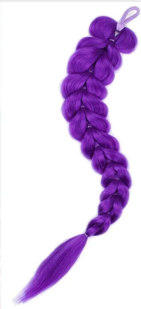 KPop Rumi Costume with Purple Braid Hair Extension, Brand New, MSRP $59.49, Kids 10