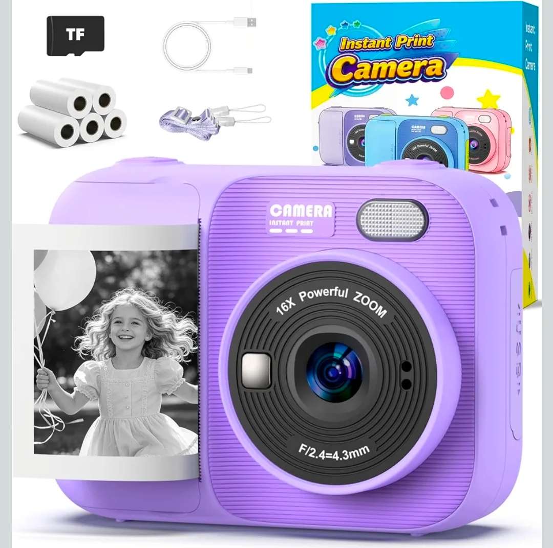 Kids Instant Print Camera, NWT, Purple, MSRP $45.99
