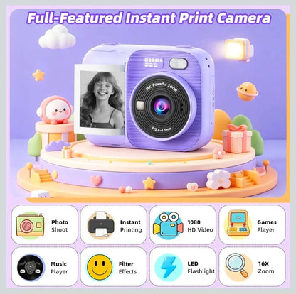 Kids Instant Print Camera, NWT, Purple, MSRP $45.99
