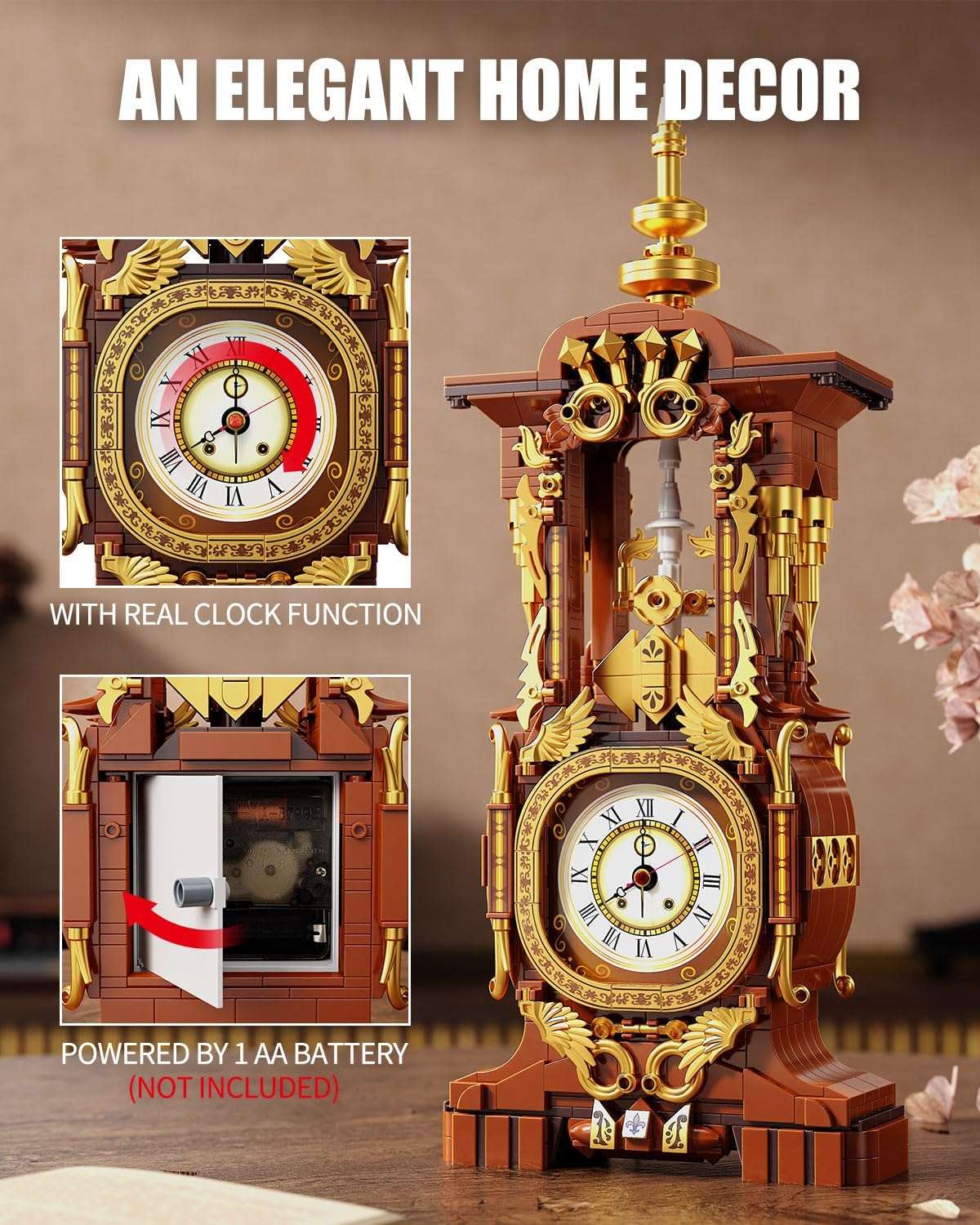 Vintage Clock Building Blocks Set, NWT, MSRP $57.99