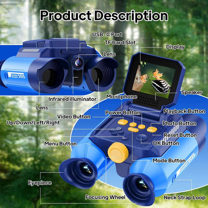 3-in-1 Adventure Binoculars, NWT, MSRP: $59.99