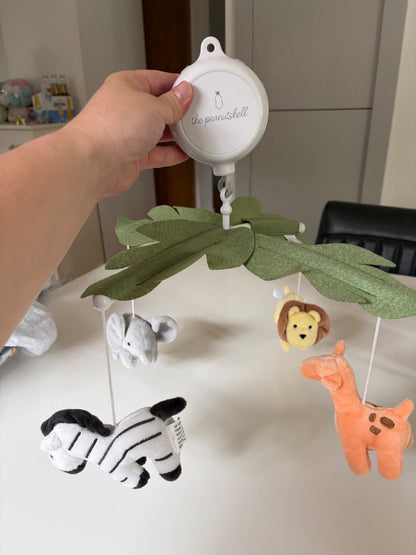 Peanutshell Safari Musical Crib Mobile