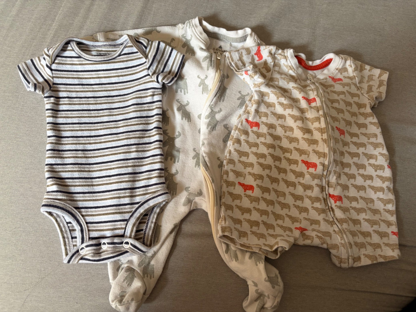 Three Onesies , Kids 3 Month (0-3M)