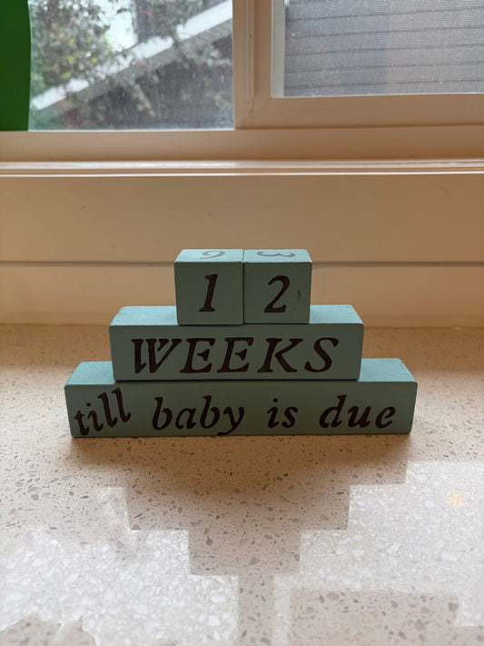 Baby countdown blocks