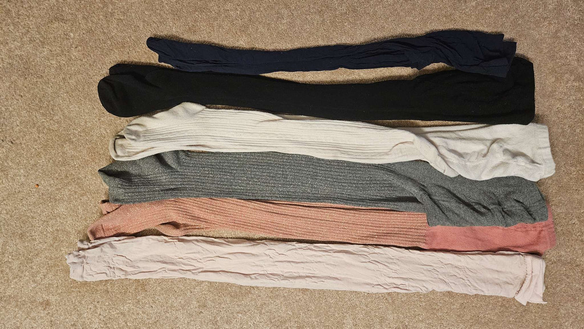 Size 8 Girls Tights (6 pairs), Kids 8