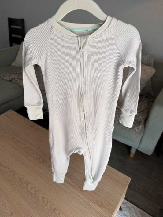 Loulou Lollipop grey waffle knit sleeper 18-24m, Kids 24 Month (18-24M)