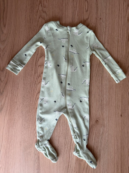 Rise Little Earthling Dino sleepers x2, 3-6M, Kids 6 Month (3-6M)