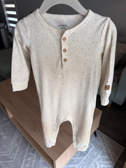 Carters ribbed speckled romper 12M, Kids 12 Month (9-12M)