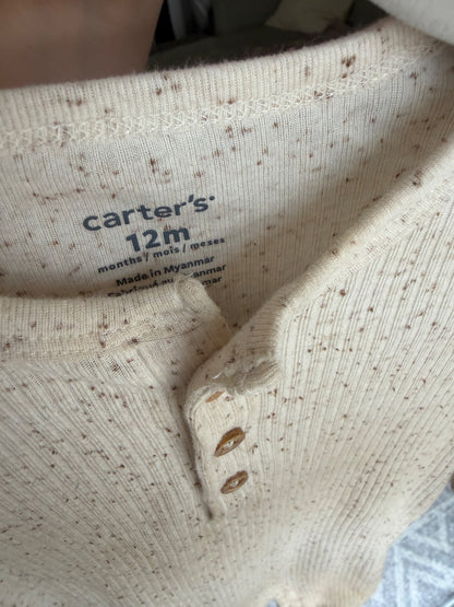 Carters ribbed speckled romper 12M, Kids 12 Month (9-12M)