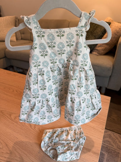 Little Planet blue floral dress 6M, Kids 6 Month (3-6M)