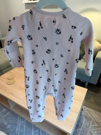 Little Planet Waffle pink floral playsuit 9M, Kids 9 Month (6-9M)