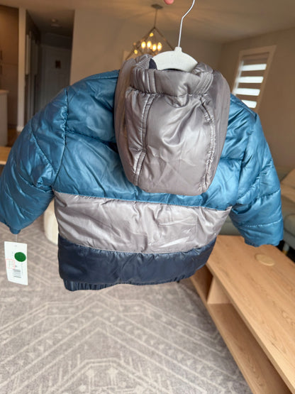 Rothschild, Blue and Grey puffer jacket, BNWT, 2T, Kids 2T