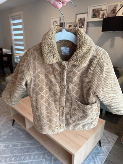 Zara corduroy jacket, brown, 9-12 mo, Kids 12 Month (9-12M)