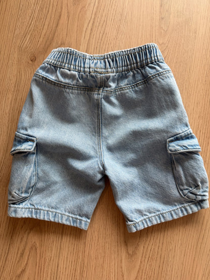 Zara, denim cargo shorts, 18 months , Kids 18 Month (12-18M)