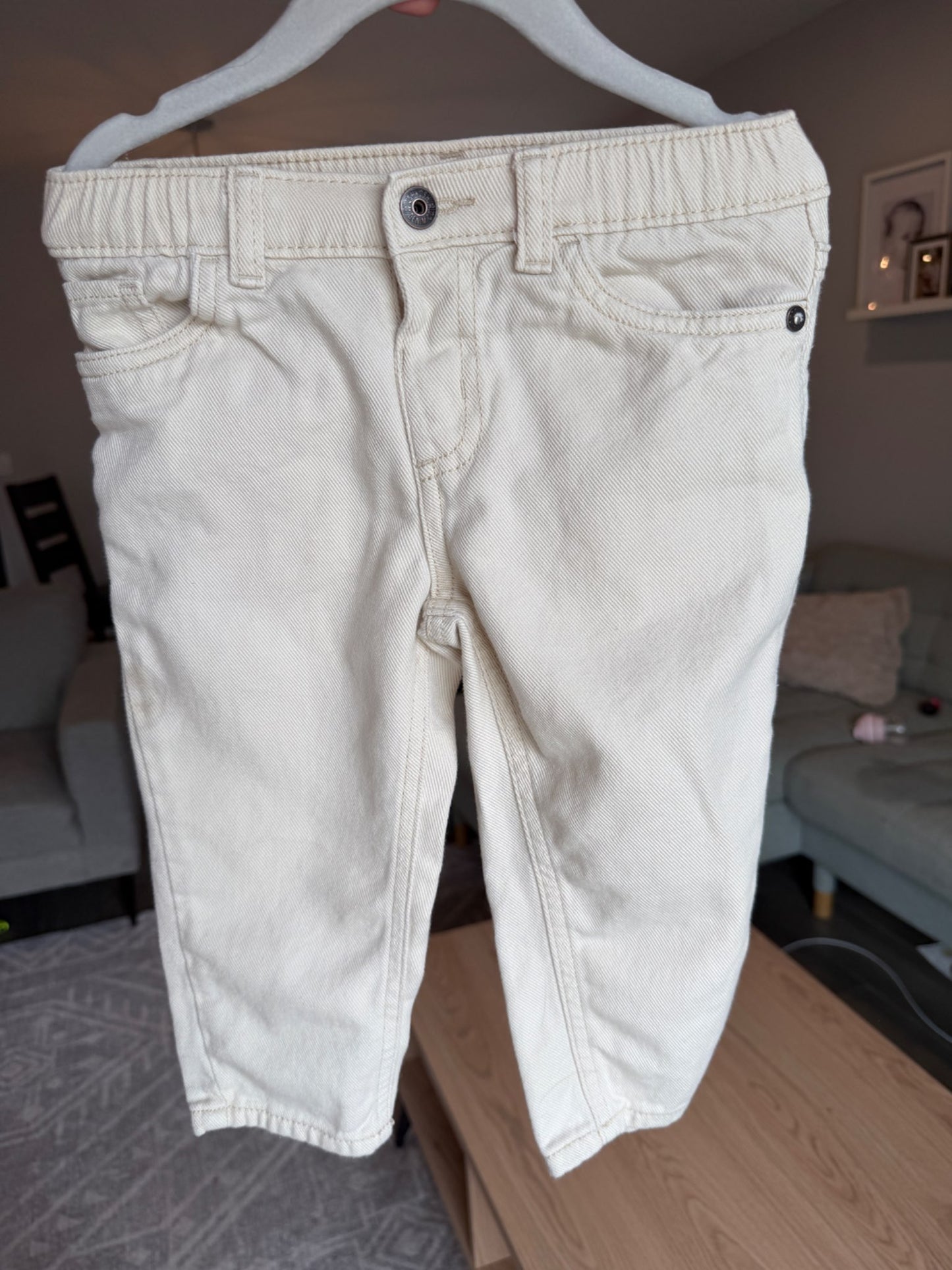 Osh Kosh, cream denim pants, 2T , Kids 2T
